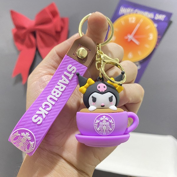 Брелок Куромі Kuromi на ключі, на сумку фігурка аніме геншин манга Starbucks Старбакс 5.5 см