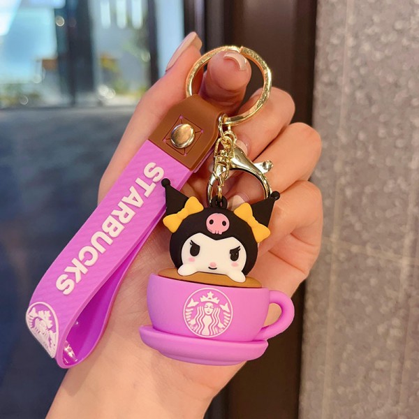 Брелок Куромі Kuromi на ключі, на сумку фігурка аніме геншин манга Starbucks Старбакс 5.5 см