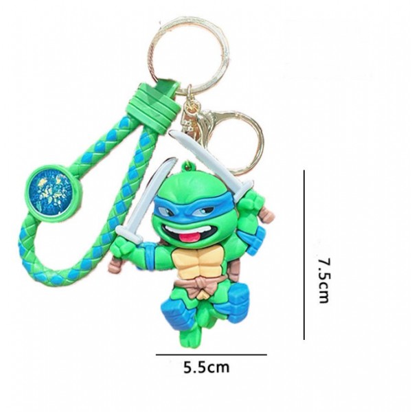 Брелок Черепашки ніндзя Леонардо Ninja Turtles Leonardo фігурка іграшка для ключів, рюкзака, сумки 7,5 см