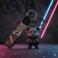 Брелок Кавс ведмідь ведмедик Kaws дитячий на рюкзак, ключі 5,5 см