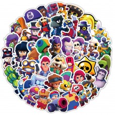 Бравл старс стікери наклейки Brawl Stars аксесуари набір наклейок стікерпак 50 шт