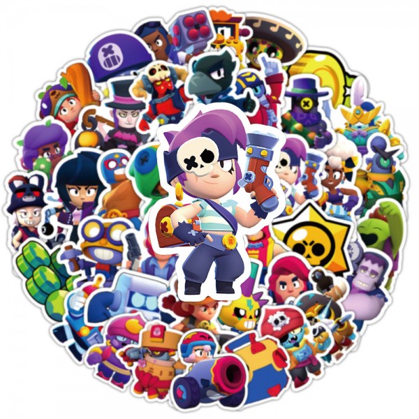 Стікери Бравл старс Brawl Stars стікерпак наклейки набір наклейок 50 шт