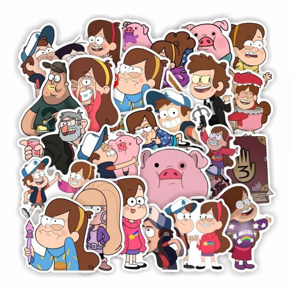 Стікери Гравіті Фолз Gravity Falls стікерпак наклейки набір наклейок 50 шт