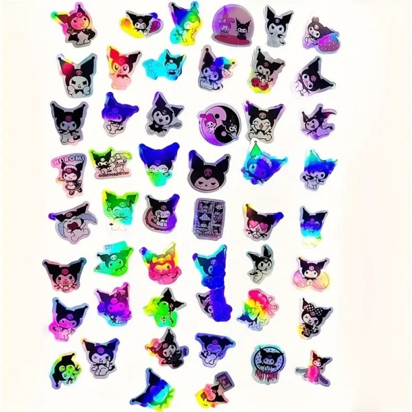 Наклейки Куромs Kuromi стікери стікерпак набір наклейок 50 шт