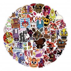 Стікери Фредді 50 шт: Five Nights at Freddy's, ФНАФ, стікерпак, 5 ночей з фредді