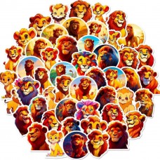 Король лев стікери наклейки Сімба The Lion King аксесуари 50 шт