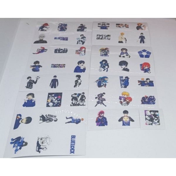 Blue Lock стікери, Синя в'язниця, Блю Лок, аніме, 45 шт 3D, стікерпак, наліпки, аксесуари, набір