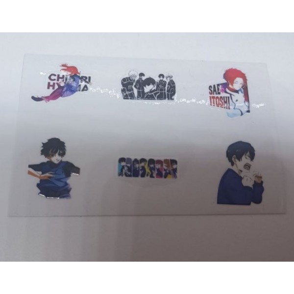 Blue Lock стікери, Синя в'язниця, Блю Лок, аніме, 45 шт 3D, стікерпак, наліпки, аксесуари, набір