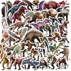 Стікери Динозаври Парк юрського періоду Dinosaurs Jurassic Park наклейки наклейки набір наклейок 50 шт