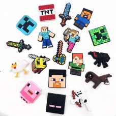 Майнкрафт наклейки Minecraft стікери Джибітси 3D 18 шт аксесуари