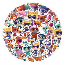Стікери Super Kitties: 50 шт, Суперкотики, Суперкоти