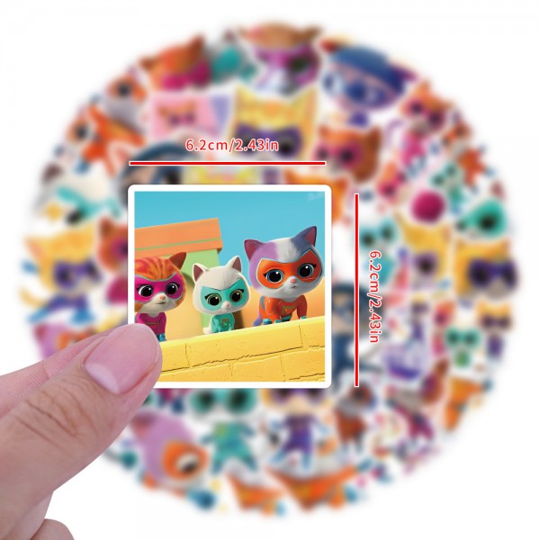 Стікери Super Kitties Суперкотики Суперкоти стікерпак набір наклейок 50 шт