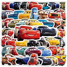 Тачки стікери, Cars, стікерпак, наліпки, 50 шт, набір, дитячі, для творчості, подарунок, герої мультфільму