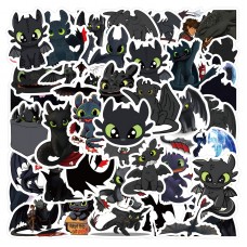 Як приручити дракона наклейки стикери How to Train Your Dragon Дракон Беззубик Нічна Фурія аксесуари 55 шт