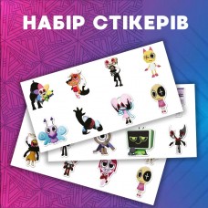 Стікери У Світі Денді Roblox Dandy's World стікерпак наклейки набір наклейок 48 шт