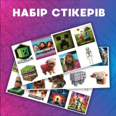 Стікери Майнкрафт Minecraft стікерпак наклейки набір наклейок 48 шт