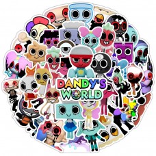 Стікери Денді: 52 шт, Roblox Dandy's World, стікерпак