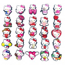 Хеллоу Кітті наклейки Hello Kitty стікери Джібітси 3D 25 шт аксесуари
