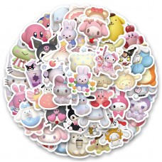 Санріо стікери наклейки Чиноморол Привіт Кітті Sanrio Hello Kitty Cinnamoroll аксесуари 100 шт