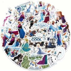 Холодне серце наклейки стікери Frozen Ельза Анна Олаф аксесуари 50 шт
