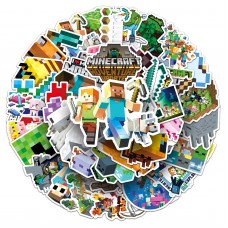 Майнкрафт стікери стікерпак Minecraft наклейки набір наліпок 50 шт