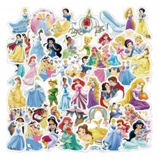 Принцеси Дісней стікери, Disney Princess, стікерпак, наліпки, 50 шт, набір, дитячі, подарунок, герої мультфільмів