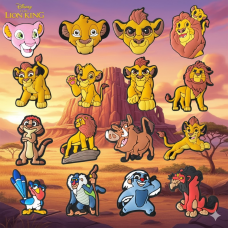 Джибітси Король Лев Lion King Simba Jibbitz 16 шт аксесуари крокс прикраса