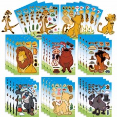 Наліпки Король Лев 8 листів: The Lion King, стікерпак, дитячі, Дісней, персонажі.