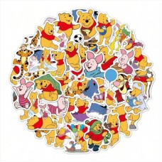 Вінні Пух стікери, Winnie the Pooh, стікерпак, наліпки, 50 шт, набір, дитячі, для творчості, подарунок