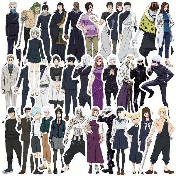 Стікери Магічна битва Jujutsu Kaisen дзюдзюцу кайсен стікерпак наклейки набір наклейок манга 80 шт