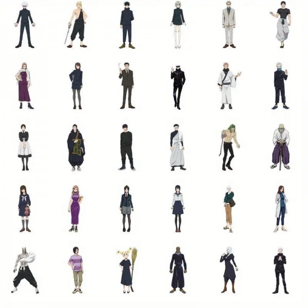 Стікери Магічна битва Jujutsu Kaisen дзюдзюцу кайсен стікерпак наклейки набір наклейок манга 80 шт