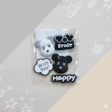 Стікери Кавс Kaws Мішки Ведмідь 3D наклейки для дітей 5 шт упаковка мультяшні аксесуари