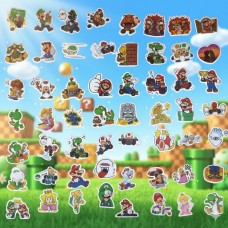 Стікери Супер Маріо Super Mario стікерпак наклейки набір наклейок 50 шт