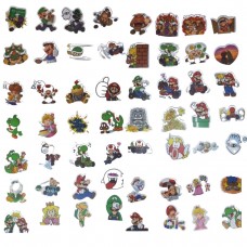 Супер Маріо стікери стікерпак Super Mario Маріо наклейки набір наліпок 50 шт