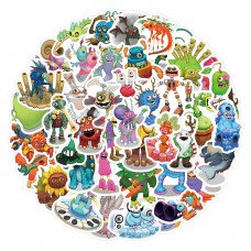 Стікери Мої Співаючі Монстри my singing monster стікерпак наклейки набір наклейок 60 шт
