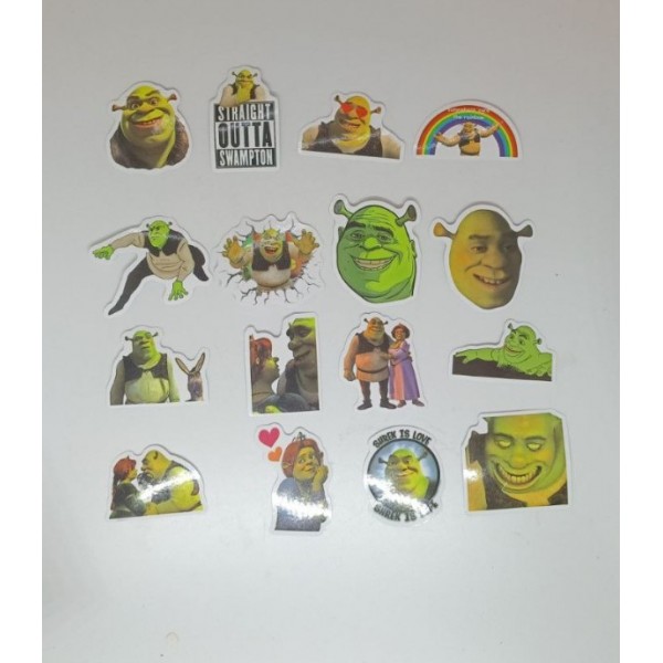 Стікери Шрек Shrek стікерпак наклейки набір наклейок 62 шт
