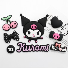 Куромі стікери Kuromi Курумі 3D наклейки для дітей 8 шт упаковка мультяшні аксесуари