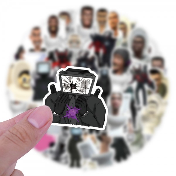 Стікери Скібіді Туалет skibidi toilet стікерпак наклейки набір наклейок 50 шт