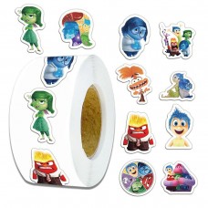 Думками навиворіт наклейки Inside Out стікери Головоломка Радість, гнів, сум, огида, смуток 500 шт