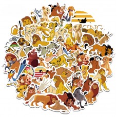 Стікери "Король Лев": 50 шт, Сімба, The Lion King