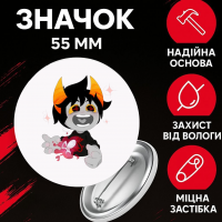 Значек Застрявшие дома Гомстак Хоумстак Homestuck на булавке на рюкзак 55 мм 1 шт