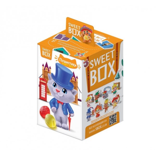 Пухнастики кошенята 5 Навколо світу Світ бокс Sweet box мармелад з іграшкою в коробочці