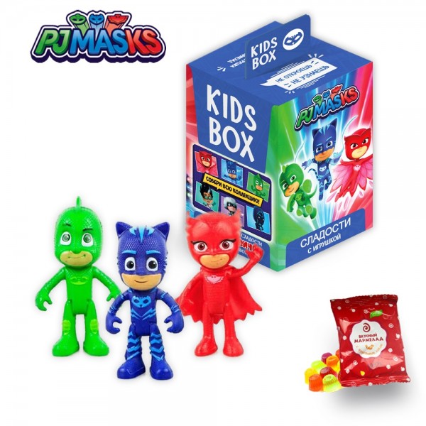 Герої в масках PJ Mask Sweetbox Світбокс Кідсбокс kids box мармелад у коробці з іграшкою