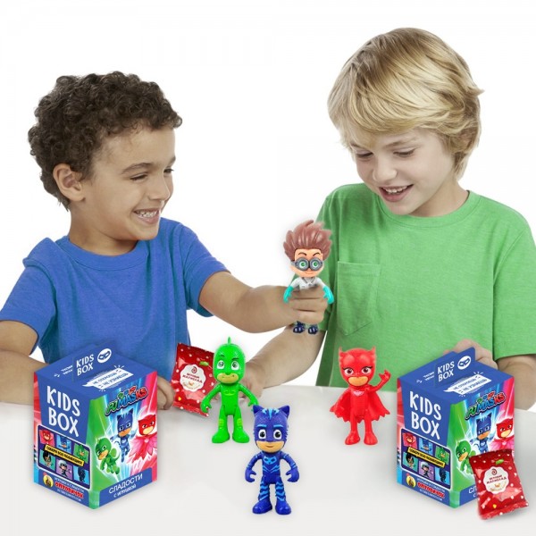 Герої в масках PJ Mask Sweetbox Світбокс Кідсбокс kids box мармелад у коробці з іграшкою