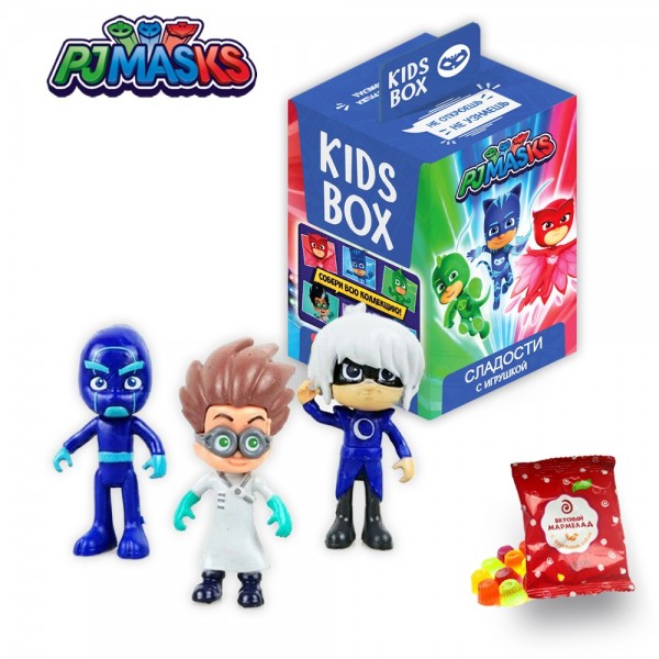 Герої в масках PJ Mask Sweetbox Світбокс Кідсбокс kids box мармелад у коробці з іграшкою
