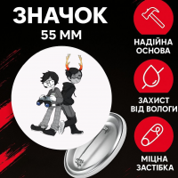 Значок Застряг удома Гомстак Хоумстак Homestuck на шпильці на рюкзак 55 мм 1 шт