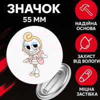 Значок У Світі Денді Roblox Dandy's World на шпильці на рюкзак 55 мм 1 шт