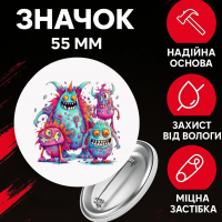 Значок Мої Співаючі Монстри май сингінг монстр My Singing Monsters на шпильці на рюкзак 55 мм 1 шт