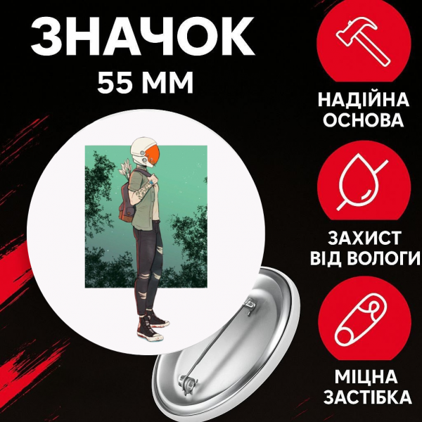 Значок Останні з нас зе ласт оф ас The Last of Us на шпильці на рюкзак 55 мм 1 шт