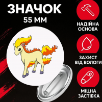 Значок Покемон Pokemon на шпильці на рюкзак 55 мм 1 шт